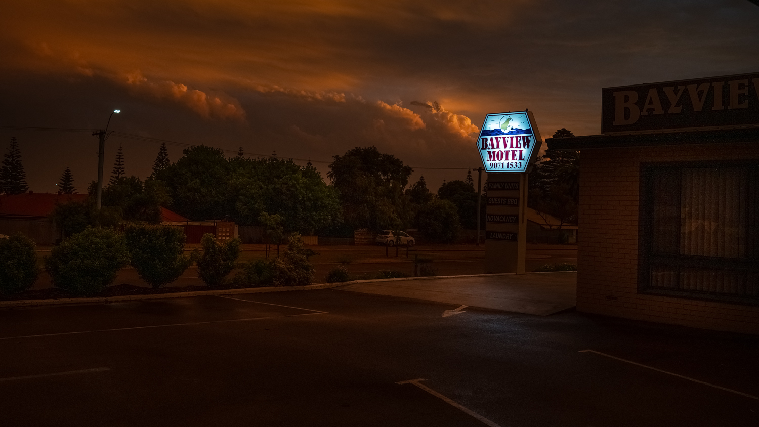 Minimalist fine art photograph – Bayview Motel by AURIN